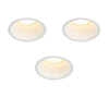 QAZQA Dept spot encastré - set de 3 - 10.5x10.5x10.4cm - dimmable - IP44 - blanc mat SW1209534