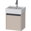 Duravit Ketho.2 Wastafelonderbouwkast - met 1 deur - 43.4x33.8x44cm links - met greep antraciet - taupe supermat SW773121