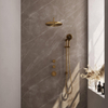 BRAUER Gold Edition inbouw regendoucheset – Ø30 cm hoofddouche – 40 cm gebogen wandarm – ronde handdouche – glijstang 70 cm SW547675