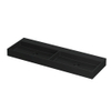 Ink United lavabo - 140x45x11cm - 2 vasques - sans trou de robinet - noir mat SW207372