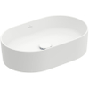 Villeroy & Boch Collaro opzetwastafel ovaal - 56x36cm - zonder overloop - zonder kraangat CeramicPlus - Stone White (mat wit) SW336076
