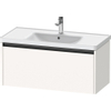 Duravit Ketho.2 Wastafelonderbouwkast - met 1 lade - 98.4x45.5x44cm - met greep antraciet - wit supermat SW772227