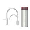 Quooker Nordic Round Twintaps kokendwaterkraan - draaibare uitloop - PRO3 reservoir - Warm / kokend water - Chroom SW299634