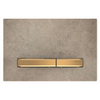 Geberit Sigma 50 bedieningplaat met dualflush frontbediening voor toilet 24.6x16.4cm messing / betonlook SW420732 Geberit Sigma 50 bedieningplaat met dualflush frontbediening voor toilet 24.6x16.4cm messing / betonlook SW420732