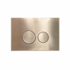QeramiQ Dely Swirl Ensemble de toilettes - réservoir encastré QeramiQ Flush - abattant fin - plaque de commande en métal laiton brossé - boutons ronds - beige SW1578372