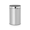 Brabantia Touch Bin Afvalemmer - 40 liter - kunststof binnenemmer - metallic grey - brilliant steel SW1117329