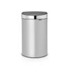 Brabantia Touch Bin Poubelle - 40 litres - seau intérieur en plastique - metallic grey - brilliant steel SW1117329