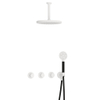 Hotbath Cobber IBS70 Regendoucheset - inbouw - 15cm plafondarm - 30cm ronde hoofddouche - 3 standen handdouche - mat wit SW678212