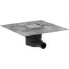 Hansgrohe RainDrain Brilliance Puntafvoer - 10x10cm - achterzijde betegelbaar - brushed stainless steel SW1590328