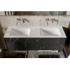 MONDIAZ KIVI 150cm badkamermeubel bekleed met TEGELS elegant black 4 lades Wastafel cloud dubbel zonder kraangat SW408941 MONDIAZ KIVI 150cm badkamermeubel bekleed met TEGELS elegant black 4 lades Wastafel cloud dubbel zonder kraangat SW408941