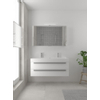 Bruynzeel Bando badmeubelset 120x45cm 2 kraangaten 1 wasbak 2 lades met spiegelkast met softclose Composiet mat wit SW383283 Bruynzeel Bando badmeubelset 120x45cm 2 kraangaten 1 wasbak 2 lades met spiegelkast met softclose Composiet mat wit SW383283