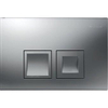 Geberit Delta25 bedieningsplaat - 2-toets spoeling - rechthoekige knoppen - dualflush - mat chroom SW765588