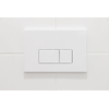 QeramiQ Push Plaque de déclenchement - pour réservoir encastré Geberit UP320 - double chasse - boutons rectangulaires - matière synthétique blanc brillant SW706187