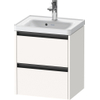 Duravit Ketho.2 Wastafelonderbouwkast - met 2 laden - 48.4x37.5x54.9cm - met grepen antraciet - wit supermat SW771999