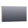 BRAUER Plain Spiegelkast - 120x70x15cm - 2 links/rechtsdraaiende spiegeldeuren - MFC - Almond SW499555