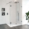 BRAUER Void paroi de douche à l'italienne verre clair 120x200 avec paroi latérale 30 incl. traitement anticalcaire PVD gunmetal brossé SW723947