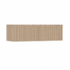 H&R Badmeubelen Juice Wastafelonderkast - 140x45x40cm - rechterhoek afgerond - 3D-front - 2 lades - geïntegreerde greep - rockford oak SW1260112