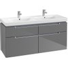 Villeroy & boch Subway 2.0 wastafelonderkast 128.7x59x44.9cm Glossy grey SW118760 Villeroy & boch Subway 2.0 wastafelonderkast 128.7x59x44.9cm Glossy grey SW118760