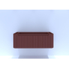 H&R Badmeubelen Juice Wastafelonderkast - 120x45x40cm - ronde hoeken - 3D-front - 1 lade - terra mat SW867624
