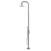 Wiesbaden Sole vrijstaande buitendouche met handdouche en regendouche geborsteld RVS SW536664 Wiesbaden Sole vrijstaande buitendouche met handdouche en regendouche geborsteld RVS SW536664