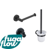 FugaFlow Eccelente Sobrado ensemble de toilette 3 pièces noir mat SW1123873