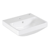 Lavabo Grohe Euro céramique 45cm avec trou de robinet et trop-plein blanc alpin SW1234860