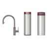 Quooker BE Flex Round kokendwaterkraan - draaibare & uittrekbare uitloop - PRO3 incl. Cube reservoir - Warm / kokend / bruisend / gefilterd water - gunmetal SW976947