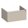 BRAUER Hope Wavy meuble sous lavabo 60 1 tiroir softclose sans poignée - 1 découpe pour le siphon - beige mat SW1198931