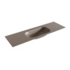 Mondiaz BIG small Smoke solid surface inbouw wastafel 150cm midden SW423472 Mondiaz BIG small Smoke solid surface inbouw wastafel 150cm midden SW423472