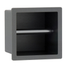 Fortifura Calvi Porte-rouleau de papier toilette - encastré - 17.3x17.3x15.3cm - Gunmetal brossé PVD SW1126063
