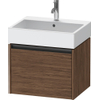 Duravit Ketho 2 meuble sous-lavabo avec 1 tiroir 58,4x46x44cm avec poignée anthracite noyer foncé mat SW772725