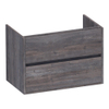 BRAUER Adore meuble sous-lavabo - 80x46x55cm - 2 tiroirs softclose - sans poignées - 1 découpe pour siphon - Driftwood SW1198395
