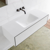 Mondiaz Lagom Meuble avec 1 tiroir 110x30x45cm vasque Cloud central sans trous de robinet Solid Surface Urban SW409125