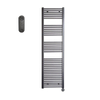 Sanicare HVS Radiateur électrique - 172x45cm - 920W - avec télécommande - thermostat - noir - en bas à droite - gunmetal (anthracite) SW1210825