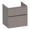 BRAUER Delight meuble sous-lavabo - 60x46x60cm - 2 tiroirs softclose - sans poignée - 1 découpe pour siphon - taupe mat SW1199380