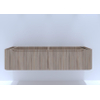H&R badmeubelen Juice Wastafelonderkast - 180x45x40cm - afgeronde hoeken - 2 lades - geïntegreerde greep - rockford oak SW867594