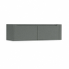 H&R Badmeubelen Juice Meuble sous lavabo - 140x45x40cm - angle droit arrondi - 2 tiroirs - poignée intégrée - Petrol mat SW1110277