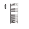 Sanicare HVS Elektrische Radiator - 111.8x45cm - 435W - met afstandsbediening - thermostaat - chroom - linksonder - chroom SW1210781