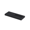 INK Pitch wastafel - 120x45x9cm - 1 wasbak rechts - 0 kraangaten - drain keramiek Lauren black mat SW693420