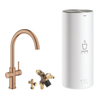 GROHE Red Keukenkraan - hoog - 3 in 1 - c uitloop - met l size boiler - warm sunset geborsteld SW439047