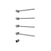 Hotbath &MORE Handdoekradiator - 50x76cm - rond - 4 stangen - horizontaal - met schakelaar - geborsteld nikkel (RVS) SW1245698