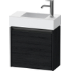 Duravit Ketho 2 meuble sous-lavabo avec 1 porte 48,4x23,8x44cm droite, avec poignée chêne anthracite noir mat SW771866