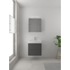 Bruynzeel Box badmeubelset 60x45cm 1 kraangat 1 wasbak 2 lades met spiegelkast met softclose composite grafiet SW383937 Bruynzeel Box badmeubelset 60x45cm 1 kraangat 1 wasbak 2 lades met spiegelkast met softclose composite grafiet SW383937