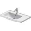 Duravit d-neo lavabo avec wonderglass 80x48x17cm 1 trou pour robinetterie rectangle céramique blanc SW640481