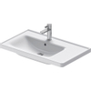 Duravit D-neo Wastafel - met waskom links - met kraangat - met overloop - 80x48cm - met wondergliss - wit SW640481
