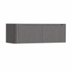 H&R Badmeubelen Juice Meuble sous lavabo - 120x45x40cm - angle gauche arrondi - 2 tiroirs - poignée intégrée - Wengé SW1110112