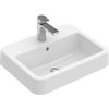 Villeroy en boch Architectura inbouwwastafel 55x43cm 1 kraangat met overloop ceramicpl wit SW29516 Villeroy en boch Architectura inbouwwastafel 55x43cm 1 kraangat met overloop ceramicpl wit SW29516