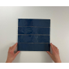 ÉCHANTILLON Terravito Pavero carreau mural - 7.5x30cm - Rectangle - 8.6mm - Bleu marine brillant SW736228