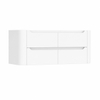 H&R Badmeubelen Juice Meuble sous vasque - 120x45x50cm - angles arrondis - 4 tiroirs - poignée intégrée - Blanc mat SW1489952
