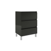 Adema Chaci PLUS Ensemble de meuble - 59.5x86x45.9cm - plan sous vasque - 3 tiroirs - Noir mat SW926335